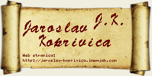 Jaroslav Koprivica vizit kartica